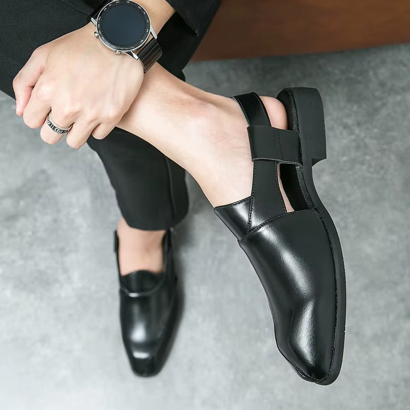 Stuart | Men’s Leather Slingback Loafers
