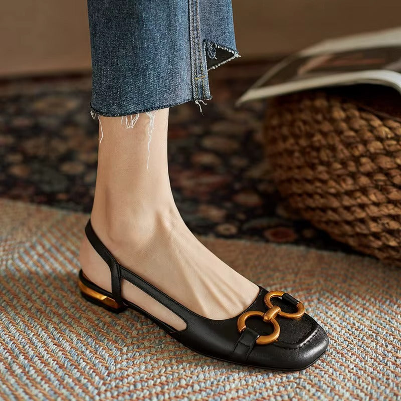 Livia | Women’s Leather Slingback Flats