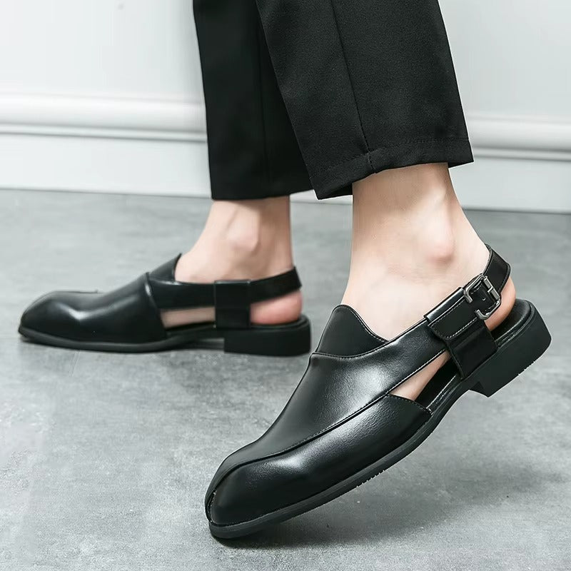 Stuart | Men’s Leather Slingback Loafers