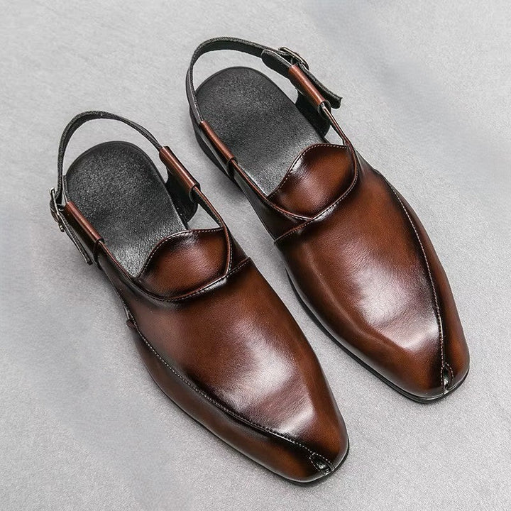 Stuart | Men’s Leather Slingback Loafers