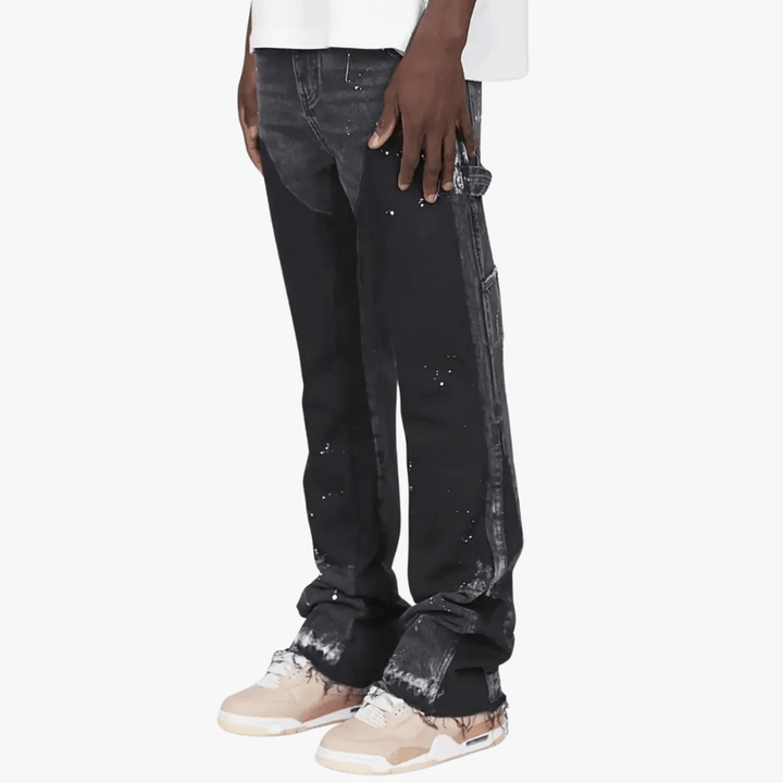 Streetstyle | Men’s Paint-Splatter Relaxed Fit Jeans