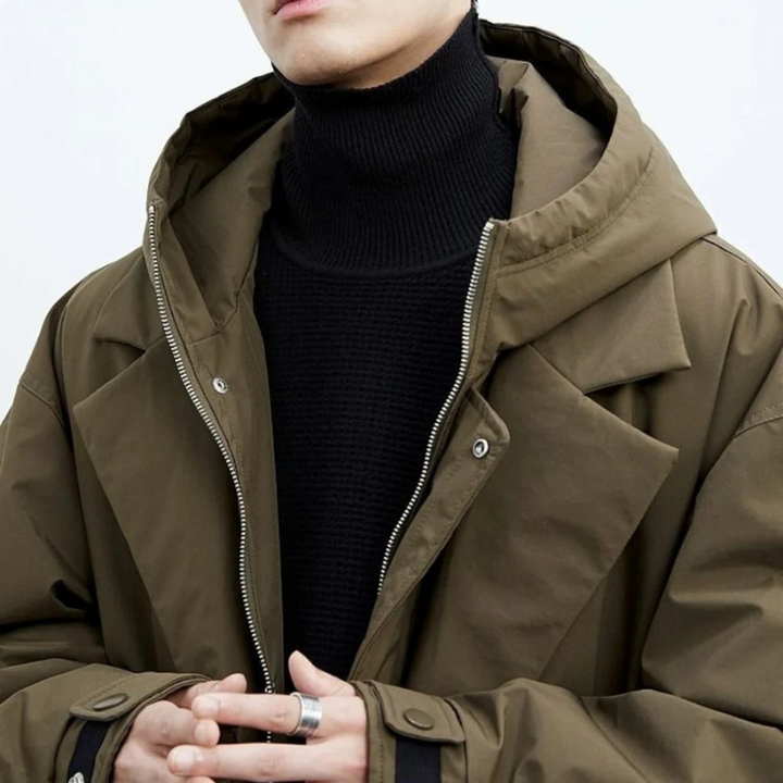 Renalto | Men’s Winter Long Hooded Coat