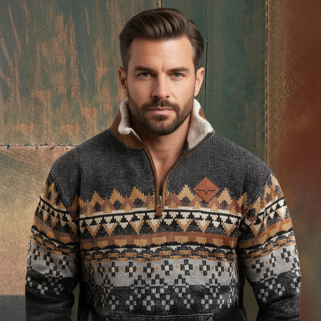 Peter | Men’s Western-Inspired Sweater