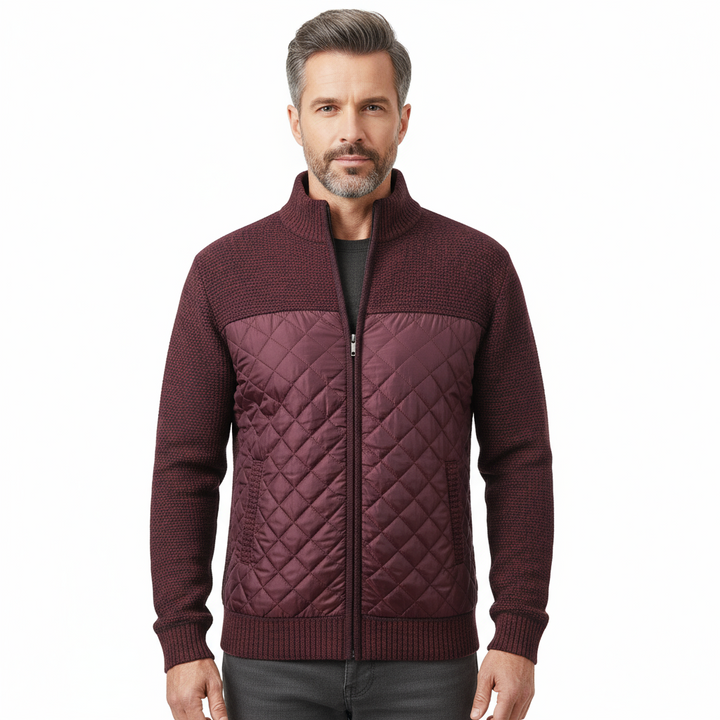 Elvaro | Men’s Slim-Fit Stand Collar Cardigan