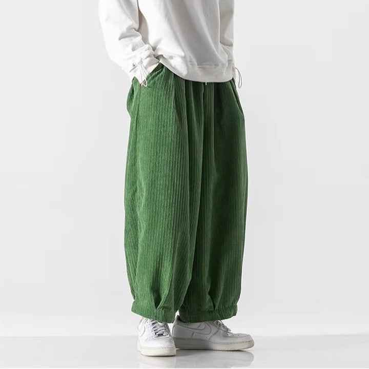 Alberto | Men’s Oversized Pleated Corduroy Pants