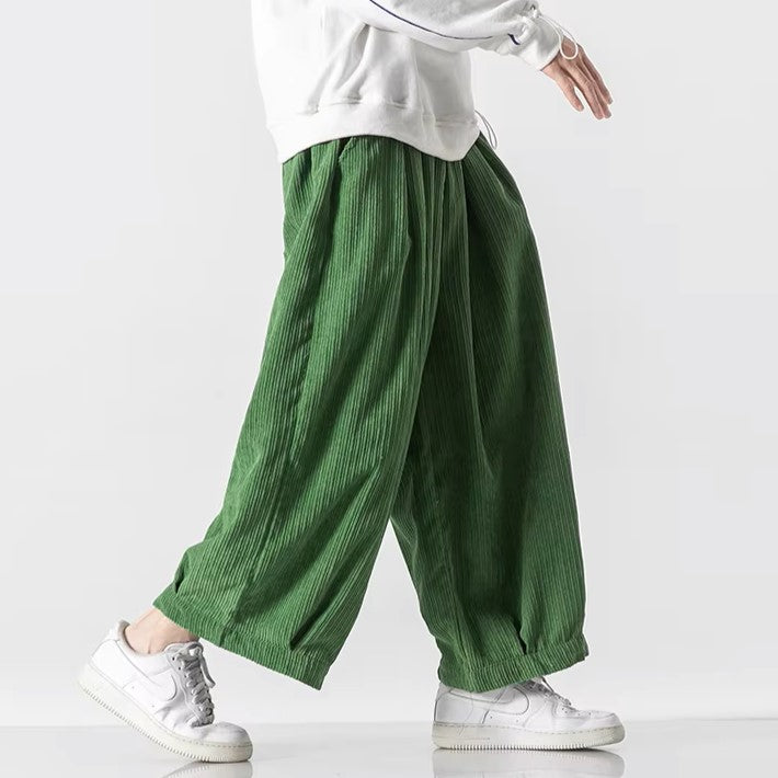 Alberto | Men’s Oversized Pleated Corduroy Pants